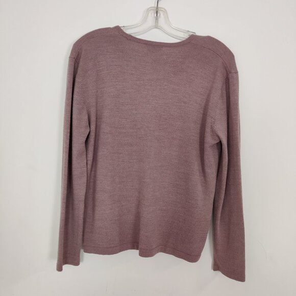 Jones New York Essentials Women's Cardigan Size M / L Mauve Taupe Casual Office - Picture 3 of 7